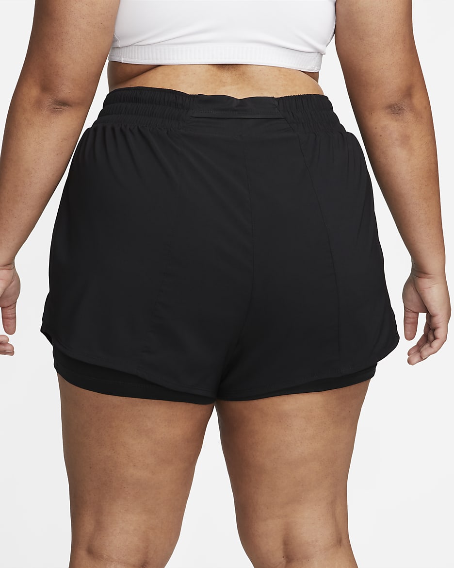 Nike Dri FIT One Women s High Waisted 3 2 in 1 Shorts Plus Size Nike